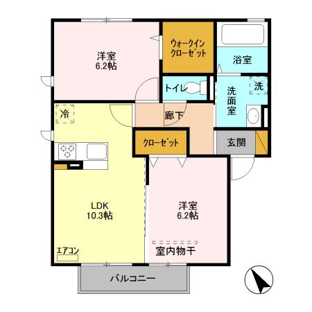バードネイチャー　Ｂ棟の間取り