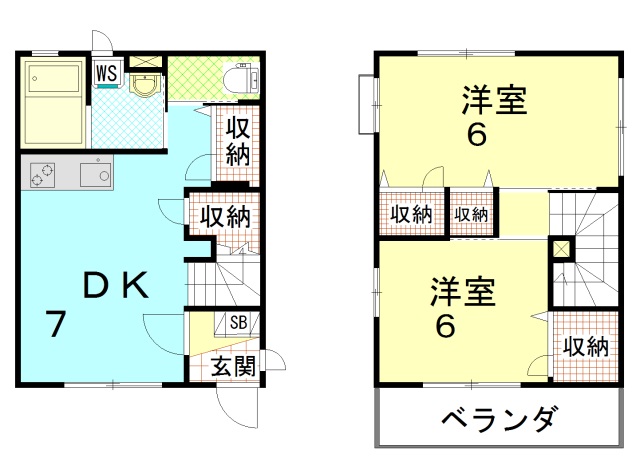 等持院西町貸家1階の間取り