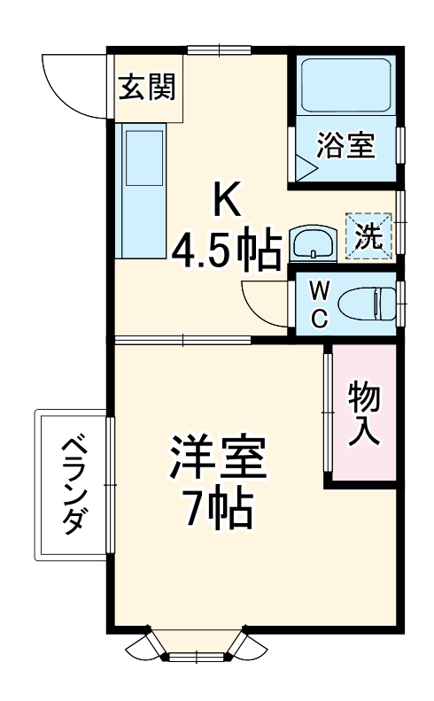 フラットベルⅠの間取り