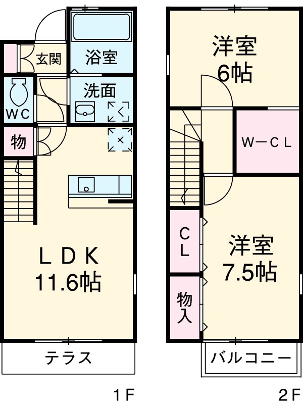 フォレストメゾン楠 A棟の間取り