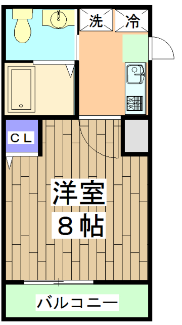 フラッティ花園ミンクの間取り