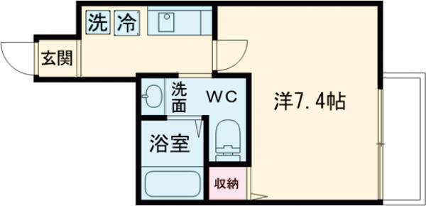 フラッティ大徳寺南の間取り