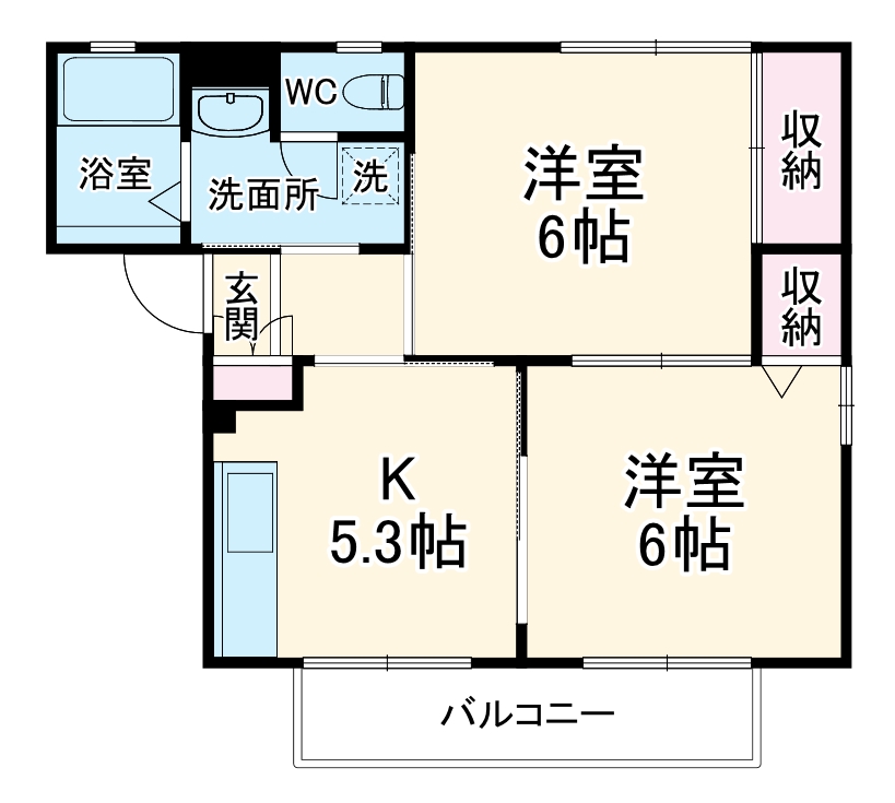 リヴィエール御殿Bの間取り
