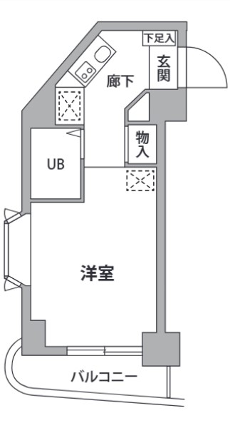 サンブリッジ・201号室の間取り