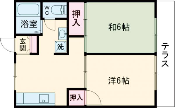セジュール太秦の間取り