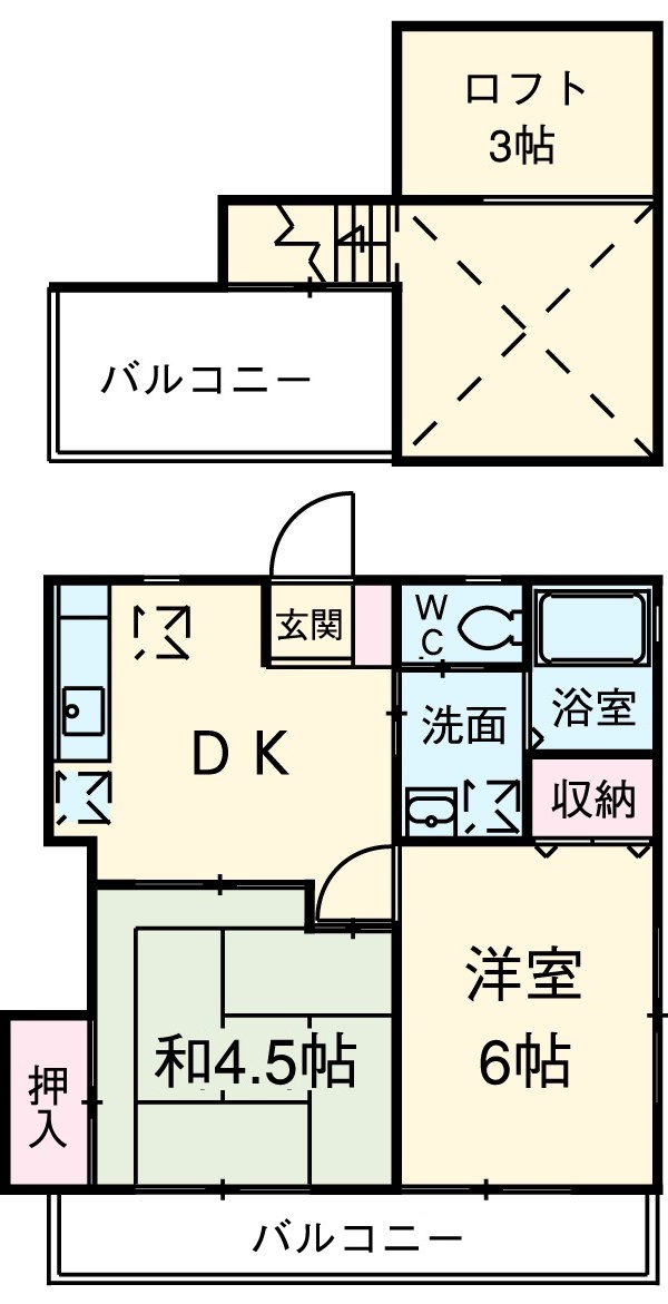 ダイヤモンドハイツの間取り