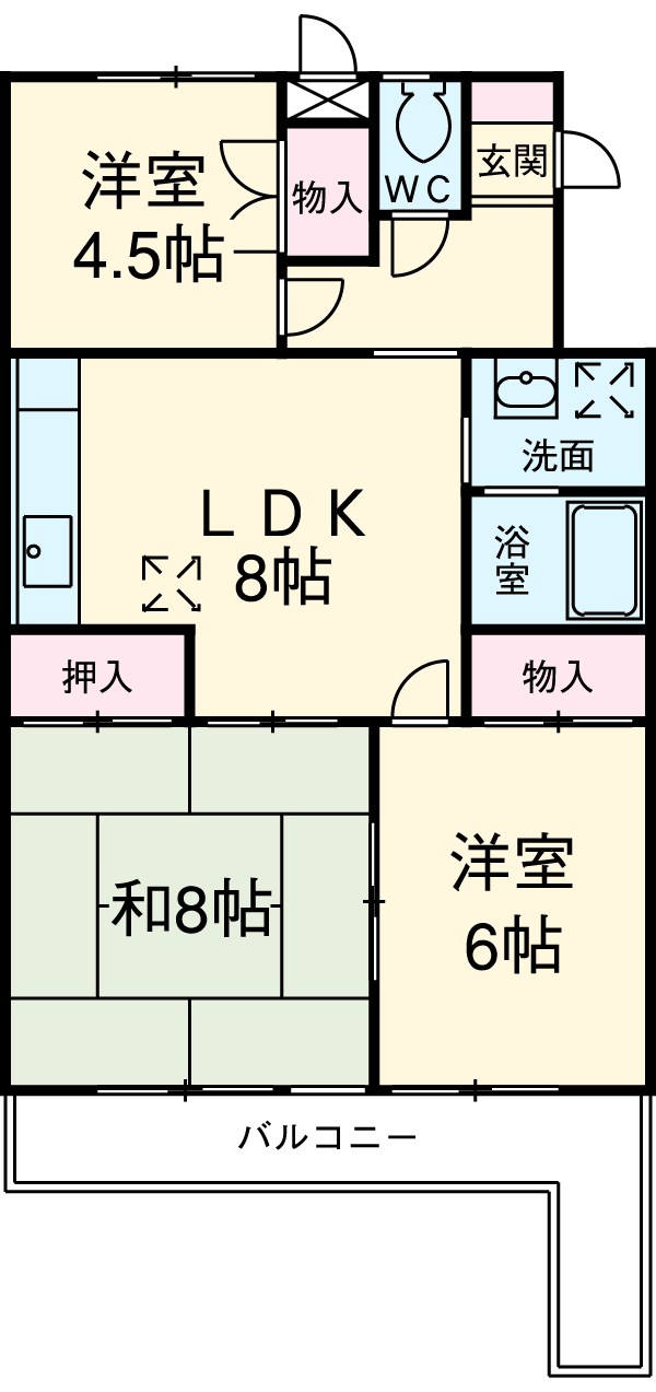 グレースナイン湘南の間取り