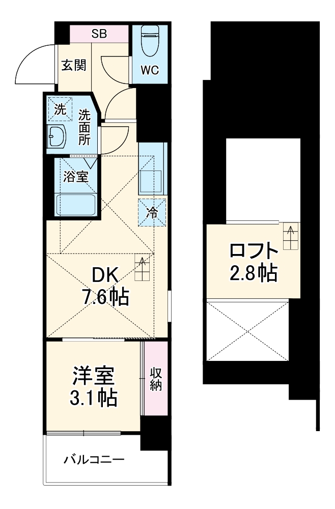 アクアプレイス京都二条城北の間取り