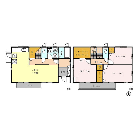 Park Life 上之屋 Cの間取り