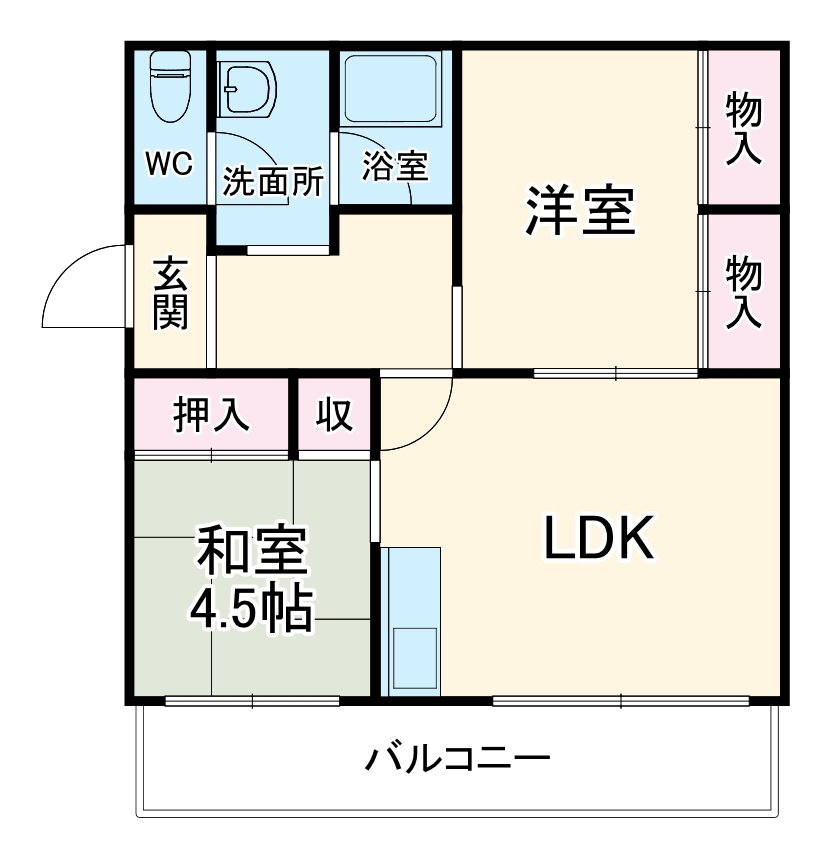第1パークサイドマンションの間取り