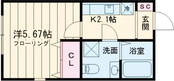 アメリカンリバティー東中野の間取り