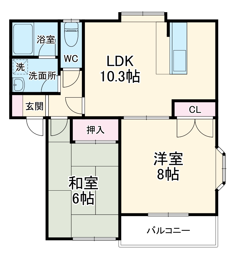 セゾンマツシマⅡの間取り