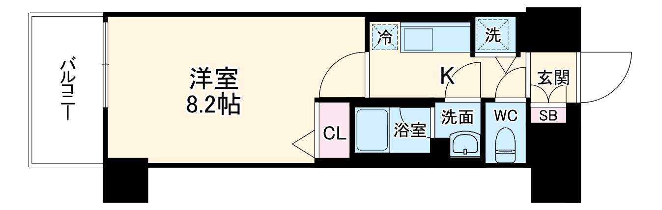 アスヴェル京都二条駅前Ⅱの間取り