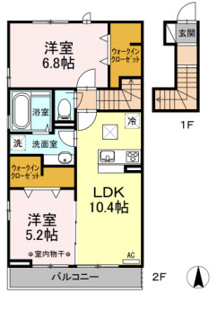 ルシオール イコーの間取り