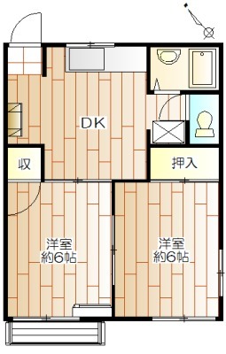 フラワーハイツ真砂Bの間取り