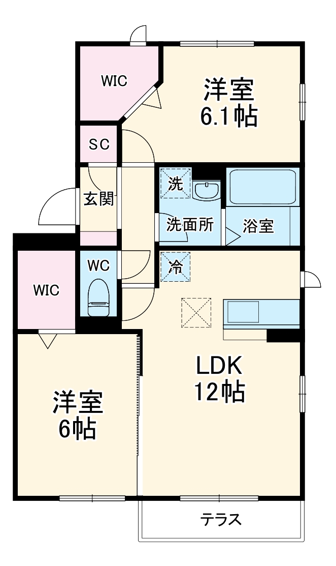 ヴィラ浜見山の間取り