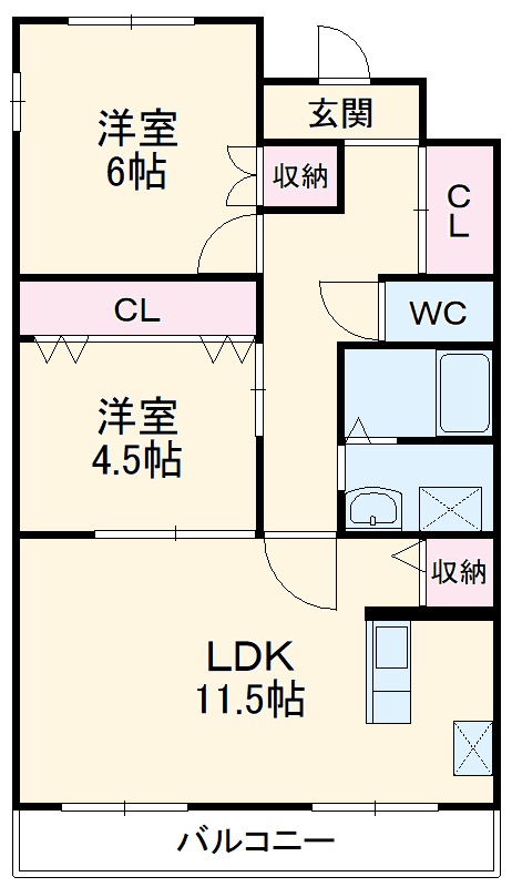 ルミエール勝川の間取り