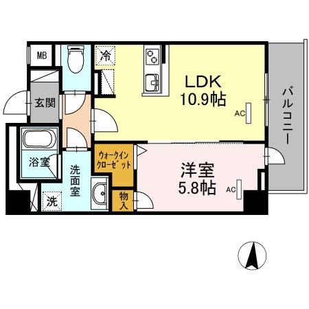 RESIDENCE丸の内七間町の間取り