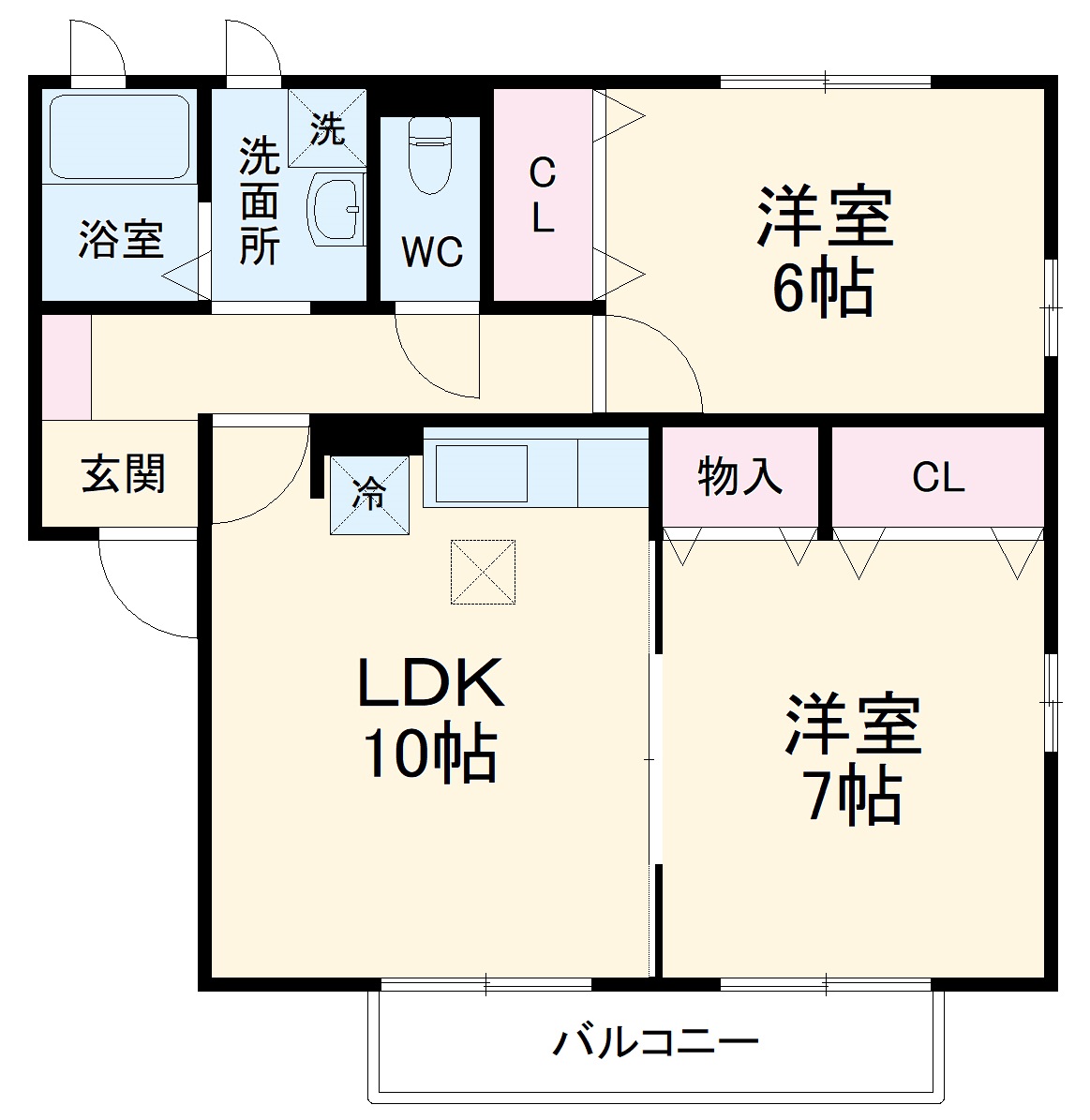 セジュール赤嶺 ボナールの間取り