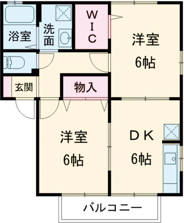 ヨーロピアン林B棟の間取り