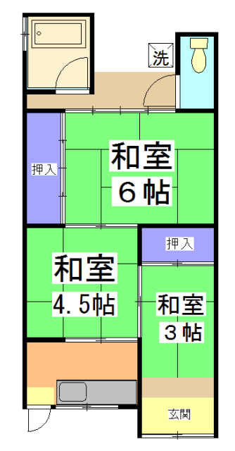 太秦天神川平屋の家 其の弐の間取り