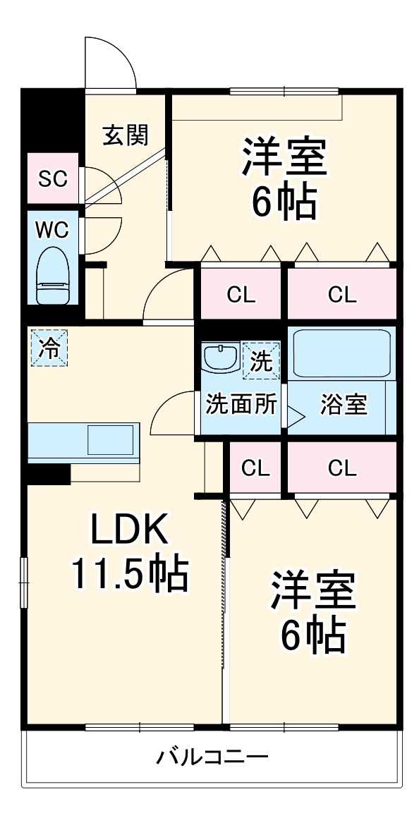 グレイスコート湘南の間取り