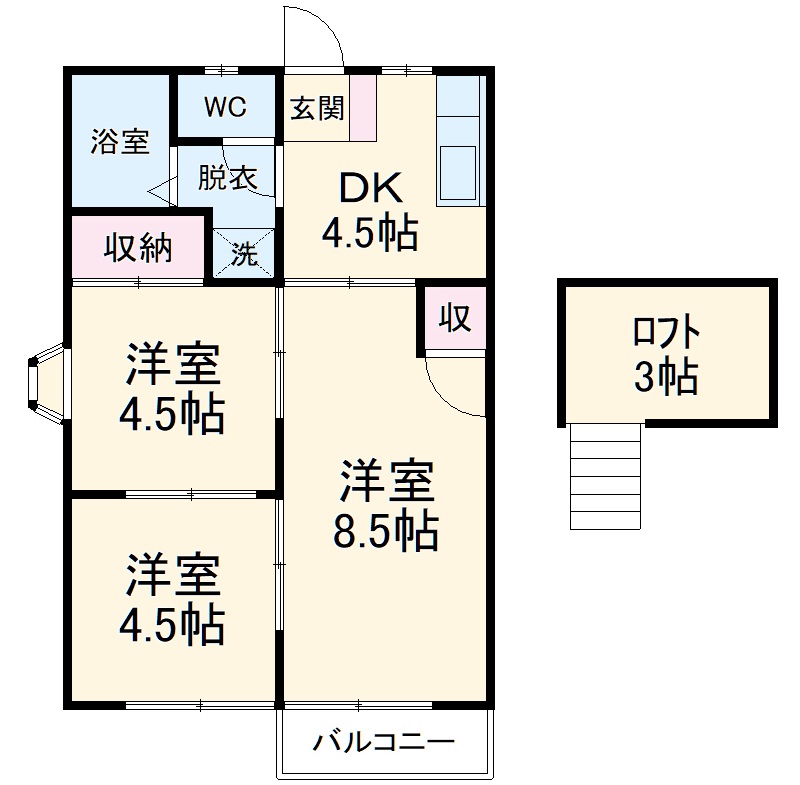 天神台パレスⅠの間取り