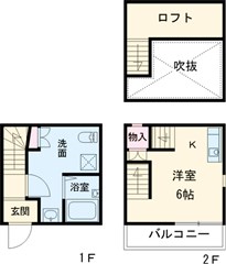 アースクエイク北大和の間取り