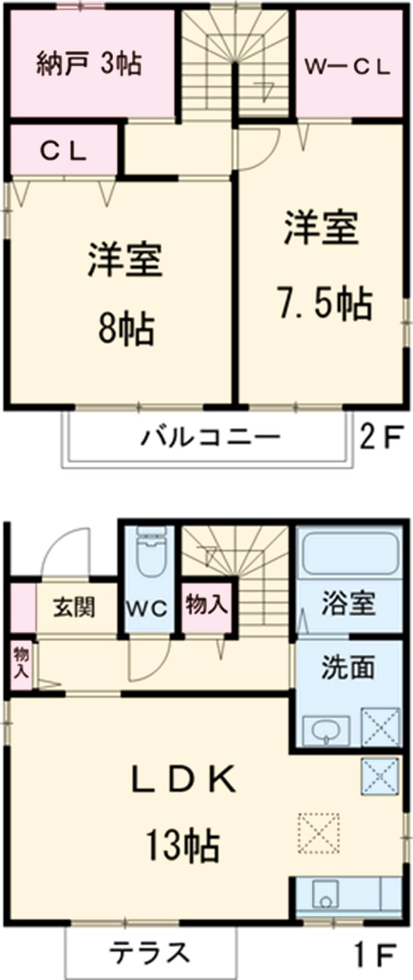ローズコート名西の間取り