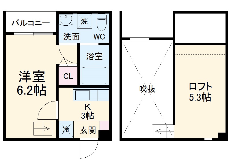pavillon honnete biwajimaの間取り