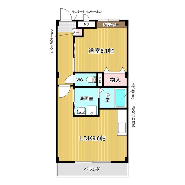 シャトルKITAYAMA　Ⅱの間取り