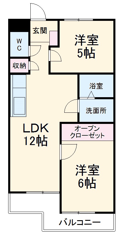 シティハウス宝地の間取り
