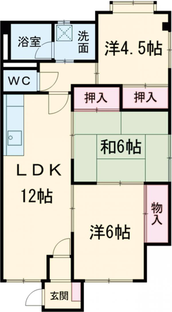 シャルマン大島Ⅱの間取り