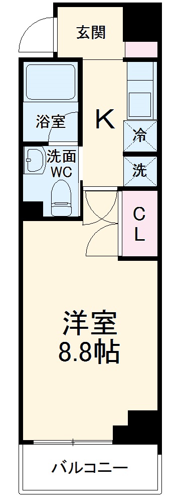 COZY阿由知通の間取り