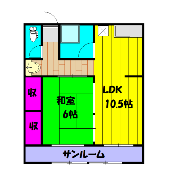 サンクススタジオ藤岡の間取り