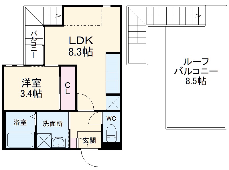 GRANDTIC塩釜口の間取り