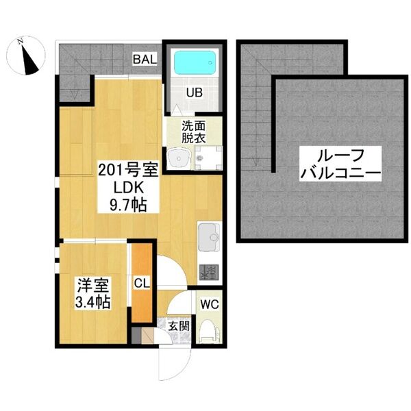 GRANDTIC内田橋の間取り