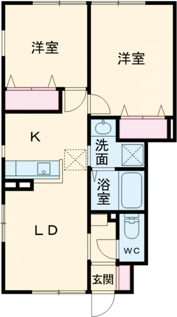サニーフラット B棟の間取り