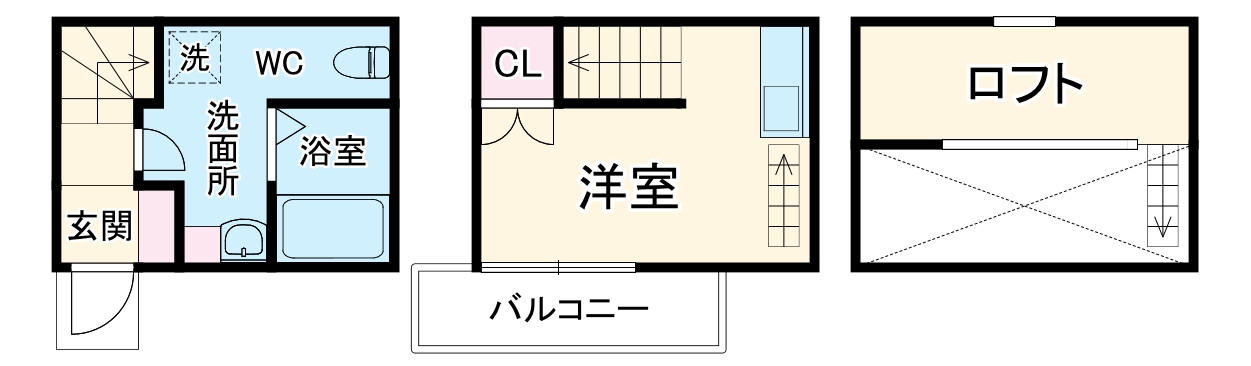 トリスアパートメントの間取り
