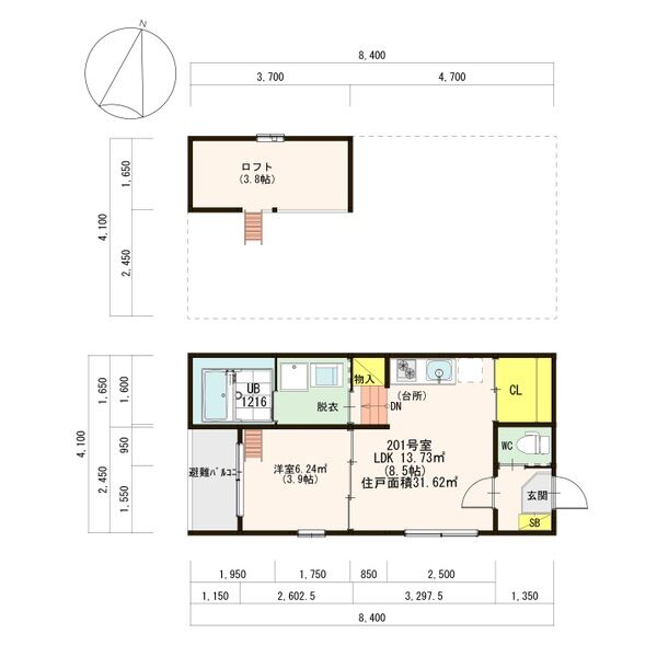 グリュッグ神宮西の間取り