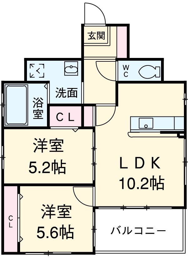 ライトクロト名港の間取り