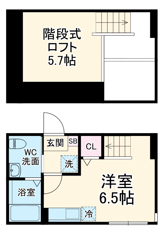 ハーミットクラブハウス神奈川新町Ⅱの間取り
