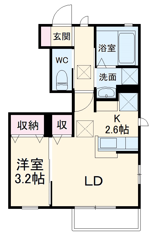 サンビレッジ南古河 C棟の間取り