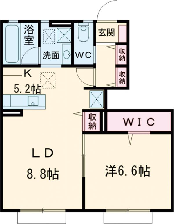 サンビレッジさくら Aの間取り