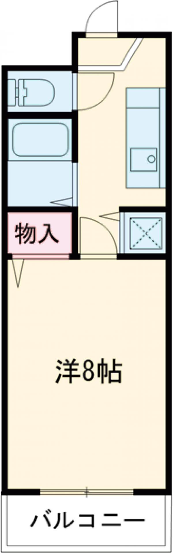 東葛西の完工年月(1990年4月)築の賃貸マンションの間取り