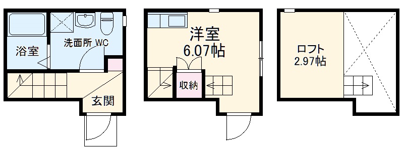 アースクエイク白水南棟の間取り