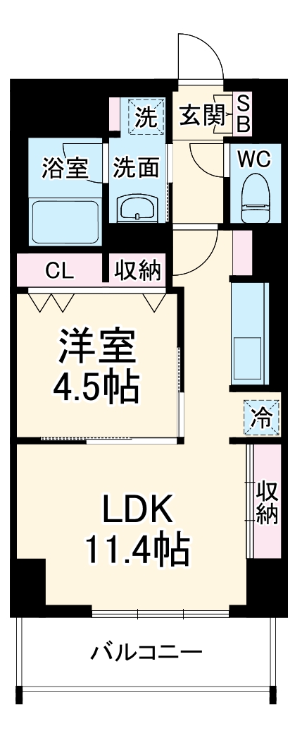 プレミアムコート新栄の間取り