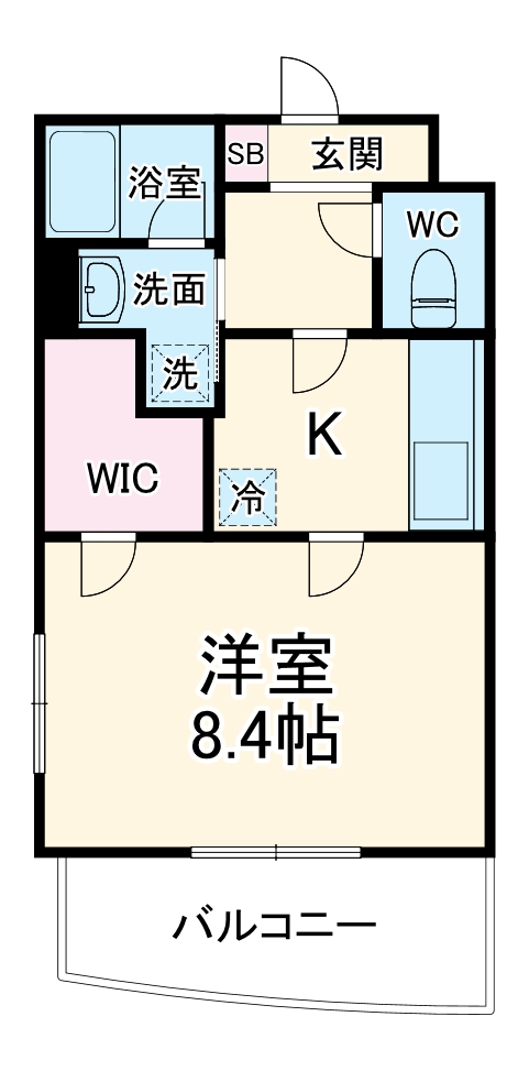 下大槻の完工年月(2012年3月)築の賃貸マンションの間取り