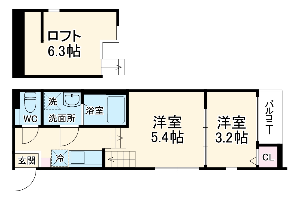 メモリアルの間取り