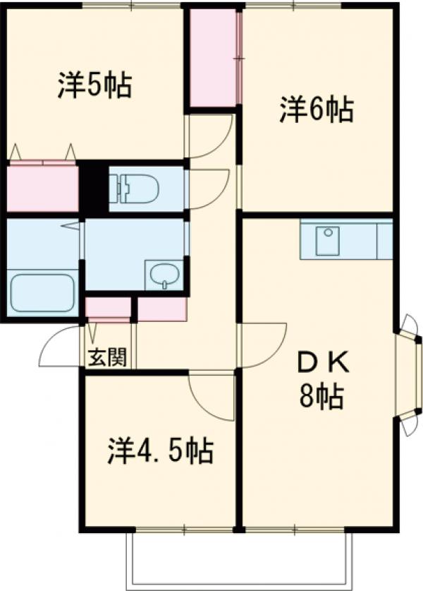 ゴールドハイツBの間取り